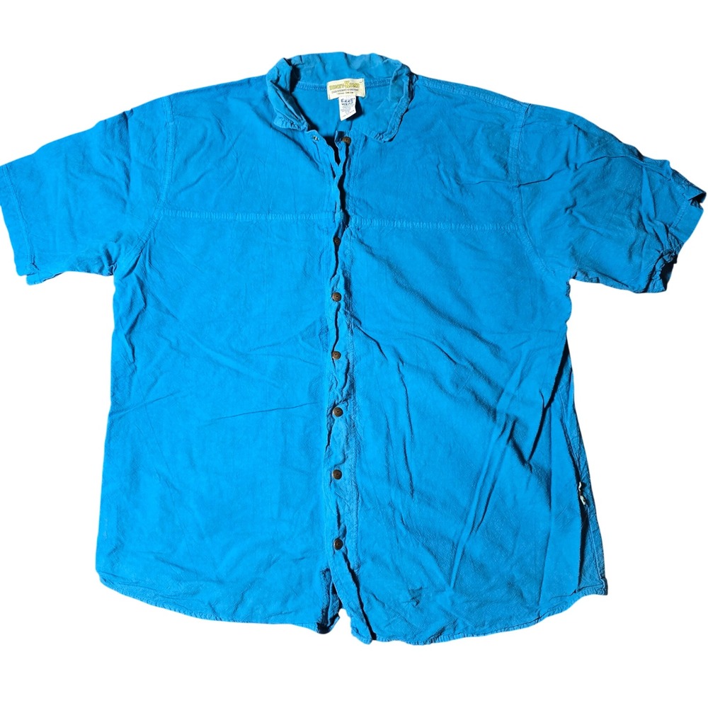 Honey-Komb Breathing 100% Cotton Ezze Wear Aqua Blue Snap Up Short Sleeve Shirt